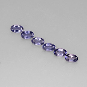 Pedras preciosas de iolita azul natural de  ct, corte oval, VS