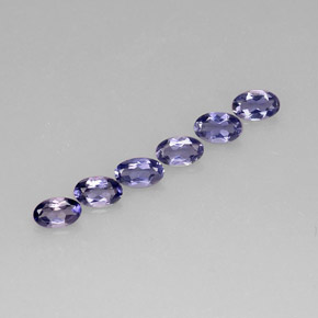 Pedras preciosas de iolita azul natural de  ct, corte oval, VS