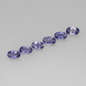 Pedras preciosas de iolita azul natural de  ct, corte oval, VS