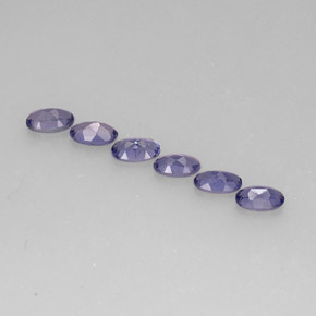Pedras preciosas de iolita azul natural de  ct, corte oval, VS