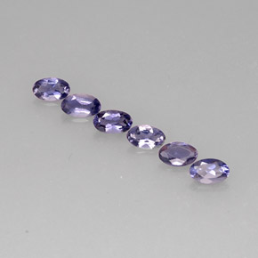 Pedras preciosas de iolita azul natural de  ct, corte oval, VS