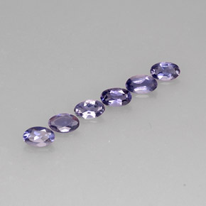 Pedras preciosas de iolita azul natural de  ct, corte oval, VS