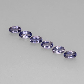 Pedras preciosas de iolita azul natural de  ct, corte oval, VS