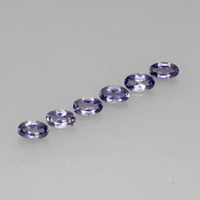 Pedras preciosas de iolita azul natural de  ct, corte oval, VS