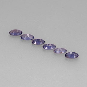 Pedras preciosas de iolita azul natural de  ct, corte oval, VS