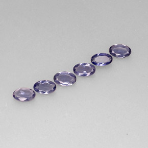 Pedras preciosas de iolita azul natural de  ct, corte oval, VS