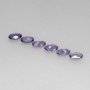 Pedras preciosas de iolita azul natural de  ct, corte oval, VS