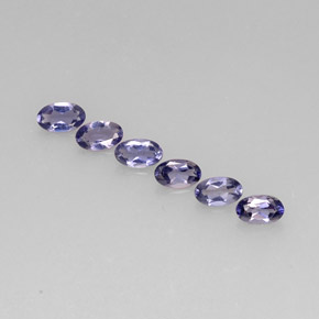 Pedras preciosas de iolita azul natural de  ct, corte oval, VS