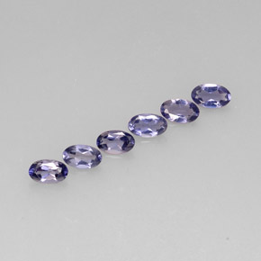 Pedras preciosas de iolita azul natural de  ct, corte oval, VS