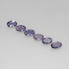 Pedras preciosas de iolita azul natural de  ct, corte oval, VS