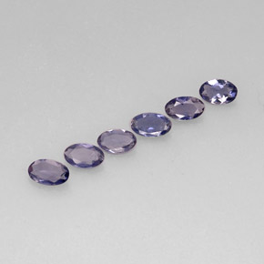 Pedras preciosas de iolita azul natural de  ct, corte oval, VS