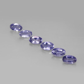 Pedras preciosas de iolita azul natural de  ct, corte oval, VS