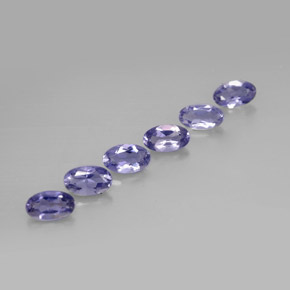 Pedras preciosas de iolita azul natural de  ct, corte oval, VS