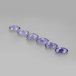 Pedras preciosas de iolita azul natural de  ct, corte oval, VS