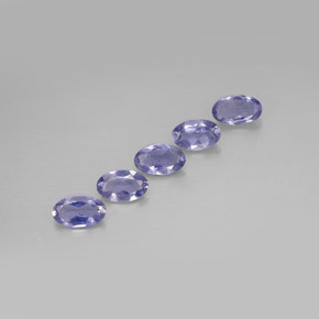 Pedras preciosas de iolita azul natural de  ct, corte oval, VS