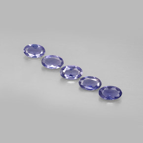 Pedras preciosas de iolita azul natural de  ct, corte oval, VS