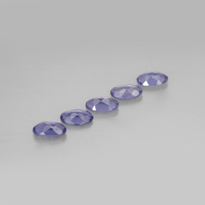Pedras preciosas de iolita azul natural de  ct, corte oval, VS
