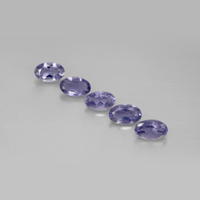 Pedras preciosas de iolita azul natural de  ct, corte oval, VS