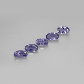 Pedras preciosas de iolita azul natural de  ct, corte oval, VS
