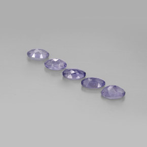Pedras preciosas de iolita azul natural de  ct, corte oval, VS