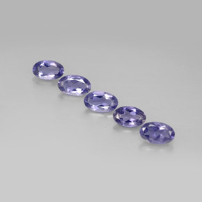 Pedras preciosas de iolita azul natural de  ct, corte oval, VS