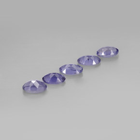 Pedras preciosas de iolita azul natural de  ct, corte oval, VS