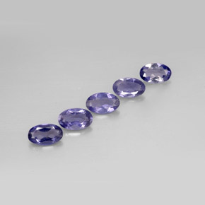 Pedras preciosas de iolita azul natural de  ct, corte oval, VS