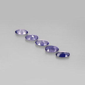 Pedras preciosas de iolita azul natural de  ct, corte oval, VS