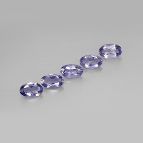 Pedras preciosas de iolita azul natural de  ct, corte oval, VS