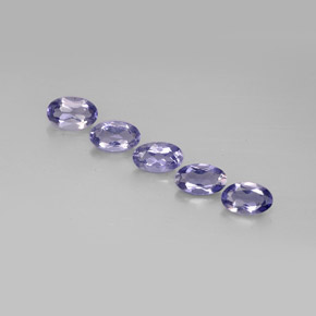 Pedras preciosas de iolita azul natural de  ct, corte oval, VS