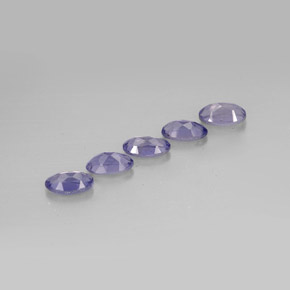 Pedras preciosas de iolita azul natural de  ct, corte oval, VS
