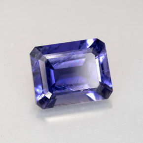 Iolita azul natural 2,63ct, corte esmeralda, VS-SI