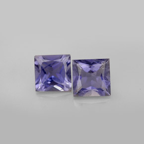 Pedras preciosas de iolita azul natural de  ct, quadrado, VS