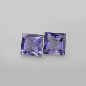 Pedras preciosas de iolita azul natural de  ct, quadrado, VS