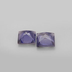 Pedras preciosas de iolita azul natural de  ct, quadrado, VS