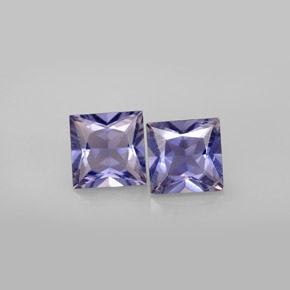 Pedras preciosas de iolita azul natural de  ct, quadrado, VS
