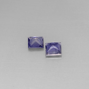 Pedras preciosas de iolita azul natural de  ct, quadrado, VS