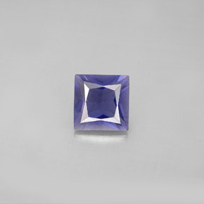 Iolita azul natural 0,89ct, quadrado, VS