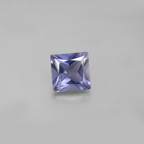 Iolita azul natural 0,86ct, quadrado, VS