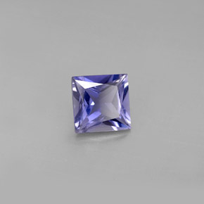 Iolita azul natural 0,94ct, quadrado, VS