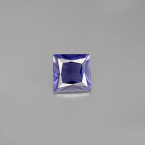 Iolita azul natural 0,70ct, quadrado, VS