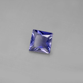 Iolita azul natural 0,70ct, quadrado, VS
