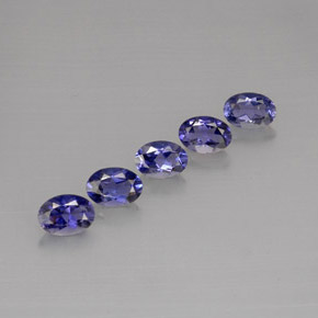 Pedras preciosas de iolita azul natural de  ct, corte oval, VS