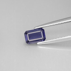 Iolita Violeta Azul Natural 0.46ct, Corte Esmeralda, VS