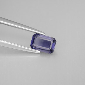 Iolita Violeta Azul Natural 0.46ct, Corte Esmeralda, VS