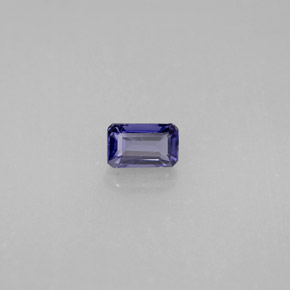 Iolita azul natural 0,33ct, corte esmeralda, VS