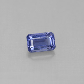 Iolita azul natural 0,58ct, corte esmeralda, VS-SI