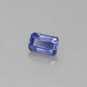 Iolita azul natural 0,58ct, corte esmeralda, VS-SI