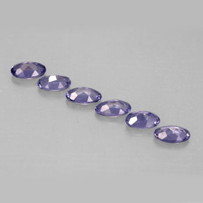 Pedras preciosas de iolita azul natural de  ct, corte oval, VS