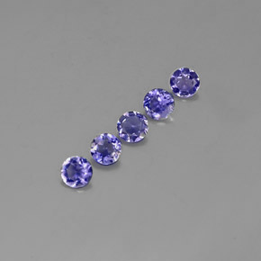Pedras preciosas de iolita violeta natural de  ct, corte redondo, VVS-VS